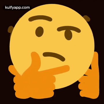A Thinking Smiley Face With A Thumbs Up And A Hand On Its Chin . GIF
