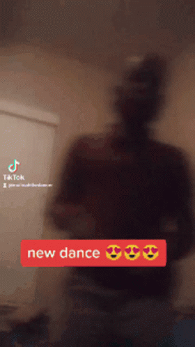 a tiktok video of a man dancing with the words new dance