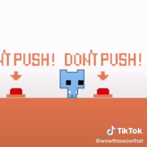 A Tiktok Video That Says " It Push ! Don 'T Push ! " GIF