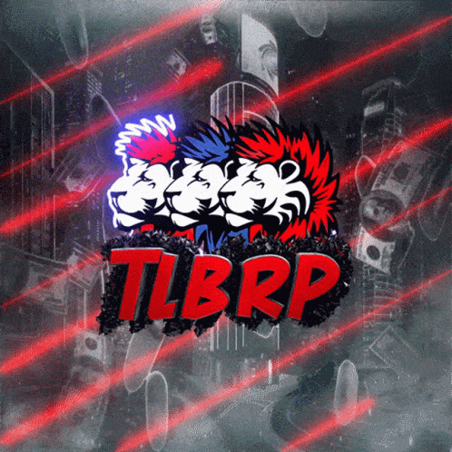 A Tlbrp Logo With A Rooster And A Lion GIF