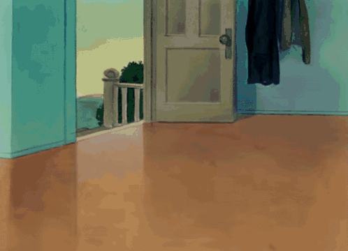 a tom and jerry cartoon shows a cat jumping in the air
