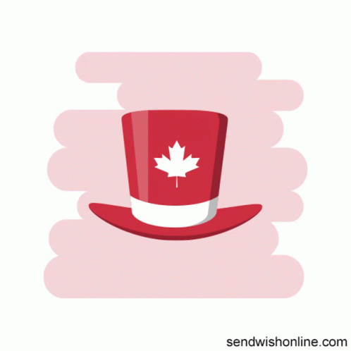 A Top Hat With A Maple Leaf On It GIF