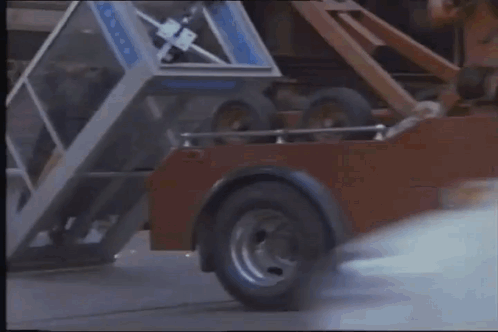 A Tow Truck With The Word Police On The Side GIF