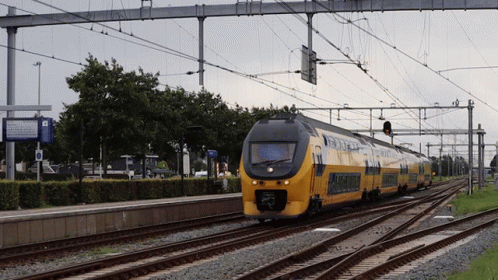 A Train Passing By GIF