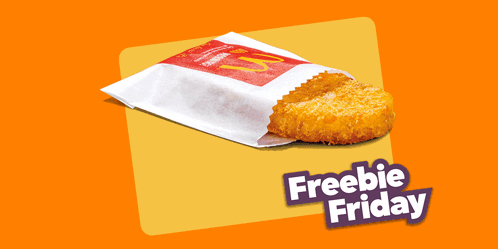 A Tray Of Chicken Nuggets Next To A Cup Of Ketchup With The Words Freebie Friday Below GIF