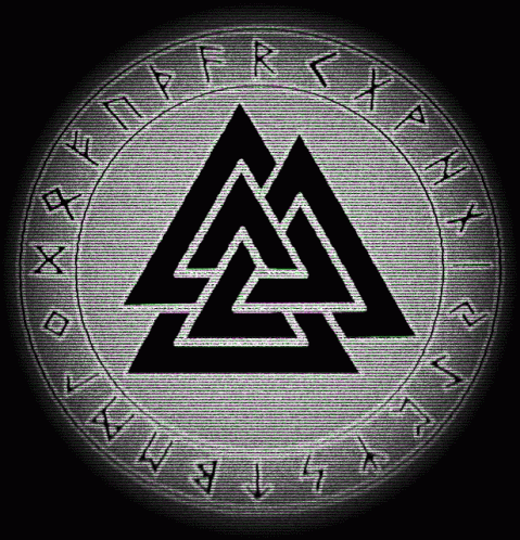 A Triangle In A Circle With Runes Around It And A Triangle In The Middle GIF