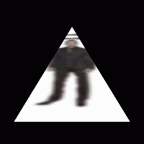 A Triangle With Two People Standing On It GIF