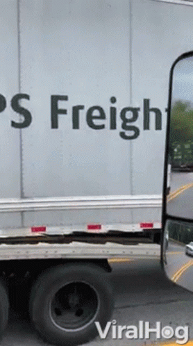 A Truck With The Word Freight On The Side GIF