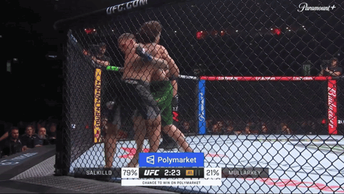 A Ufc Fight Is Being Shown On Paramount + GIF