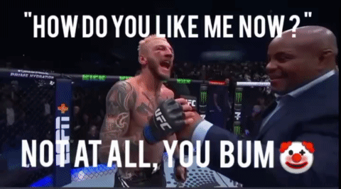 A Ufc Fighter Is Being Interviewed By A Reporter GIF