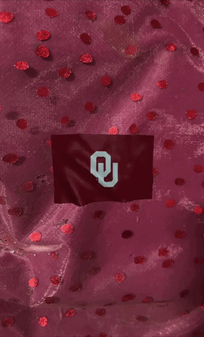 A Valentine 'S Day Card With A Flag And Two Candy Hearts With Boomer And Sooner Written On Them GIF