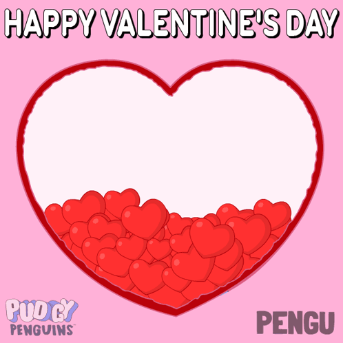 Valentine Heart Filled With Red Hearts GIF