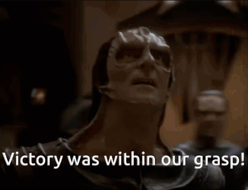 A Victory Was Within Our Grasp Is Written On A Screen GIF