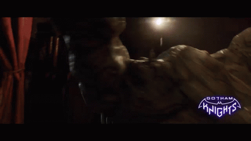 A Video Game Advertisement For Gotham Knights Shows A Monster GIF