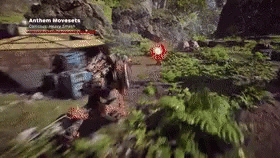 A Video Game Called Anthem Movesets Is Being Played On A Console GIF