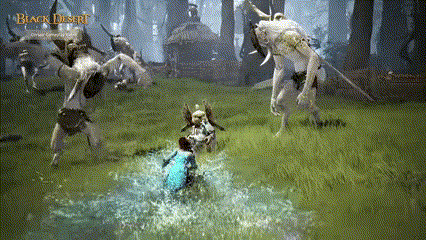 A Video Game Called Black Desert Is Being Played In The Grass GIF