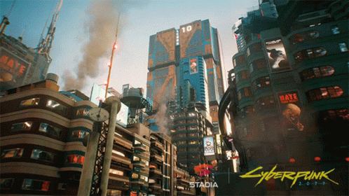 A Video Game Called Cyberpunk Is Being Played GIF
