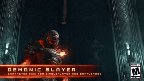 A Video Game Called Demonic Slayer Has A Character Skin For Singleplayer And Battlemode GIF