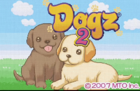 A Video Game Called Dogz 2 Shows Two Puppies GIF
