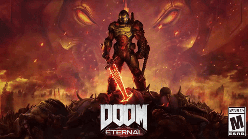 A Video Game Called Doom Eternal Has A Rating Of M GIF
