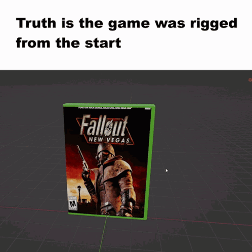 A Video Game Called Fallout New Vegas Is Being Displayed On A Computer Screen GIF
