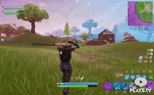 A Video Game Called Fortnite Is Being Played GIF
