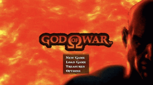 A Video Game Called God Of War Is Being Played On A Computer GIF