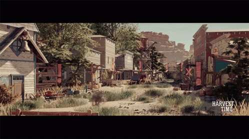 A Video Game Called Harvest Time Is Being Played On A Computer GIF