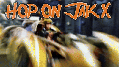 A Video Game Called Hop On Jak X With A Blurry Picture GIF