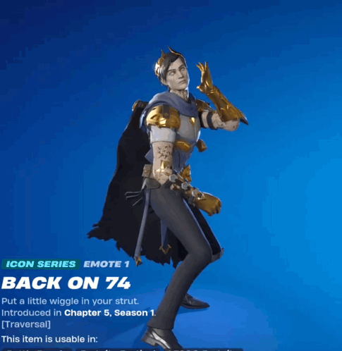 A Video Game Character Called Back On 74 Has A Blue Background GIF
