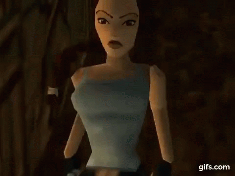 A Video Game Character Is Holding A Gun And A Flashlight .. GIF