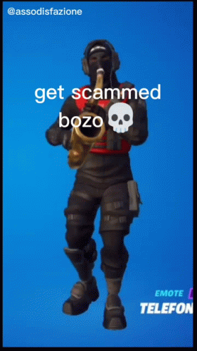 A Video Game Character Is Playing A Saxophone With A Skull On His Chest GIF