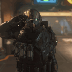 A Video Game Character Is Standing In Front Of A Screen That Says Volt GIF