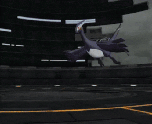 A Video Game Character Is Standing On A Concrete Surface GIF