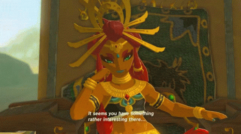 A Video Game Character Is Talking About Something Rather Interesting GIF