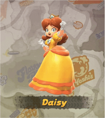 A Video Game Character Named Daisy Is Standing On A Map GIF