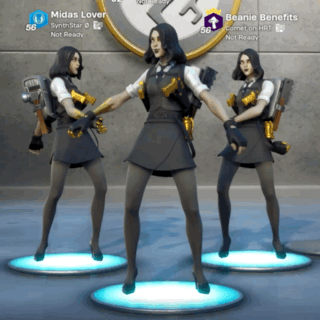 A Video Game Character Named Midas Lover Is Dancing GIF