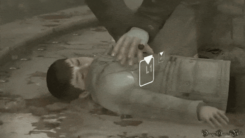 A Video Game Character Named Shaun Is Laying Down GIF