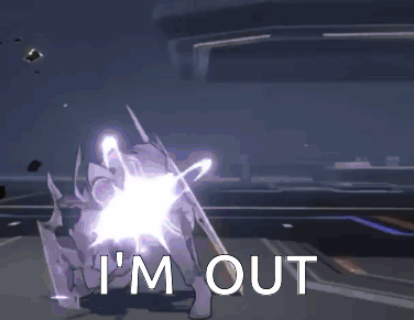 a video game character says i 'm out and has 97 points