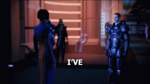 A Video Game Character Says I 'Ve In Front Of A Group Of Soldiers GIF