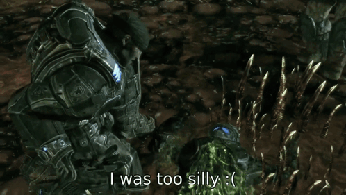 A Video Game Character Says I Was Too Silly In A Screenshot GIF