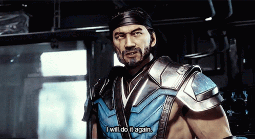 A Video Game Character Says I Will Do It Again In A Dark Room GIF