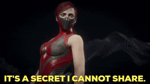 A Video Game Character Says It 'S A Secret She Cannot Share GIF