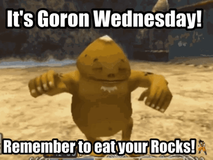 A Video Game Character Says It 'S Goron Wednesday GIF