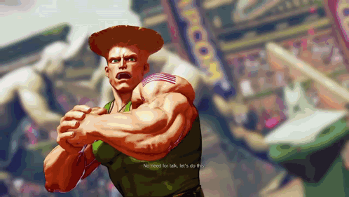 A Video Game Character Says " No Need To Talk Let 'S Do This " GIF