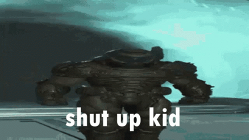 A Video Game Character Says Shut Up Kid GIF