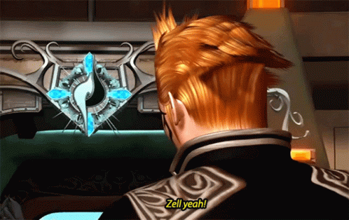 A Video Game Character Says " Zell Yeah ! " GIF