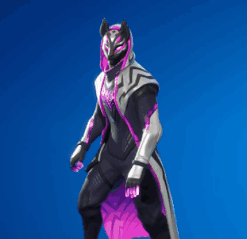 A Video Game Character With A Purple Mask And A Purple Coat GIF