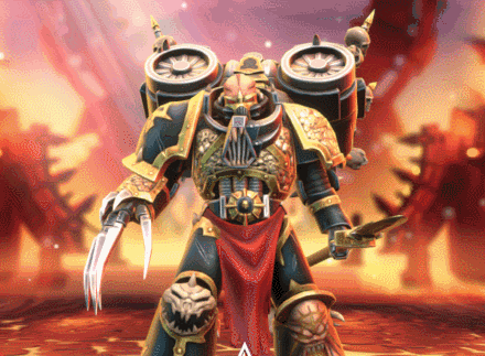 A Video Game Character With A Skull On His Chest And A Sword GIF