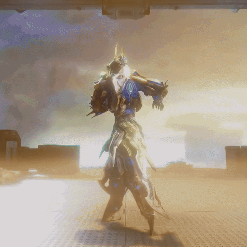 A Video Game Character With A Sword And Shield GIF